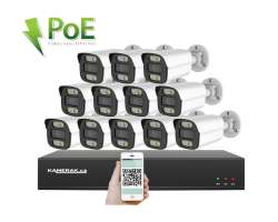 PoE IP 12 kamerov set XM-1214B 4MPx, CZ menu - 25590 K