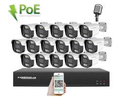 4K PoE IP 16 kamerov set XM-1614D 8MPx, mikrofon - 41690 K