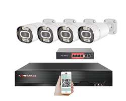 IP 4 kamerov set  s externm PoE XM-403B-Ext. 4MPx, CZ menu - 8490 K