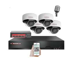 IP 4 kamerov set  s externm PoE XM-405B-Ext. 4MPx, CZ menu - 8190 K