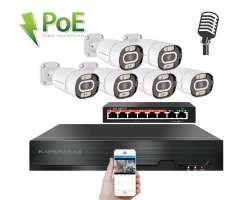 IP 6 kamerov set s externm PoE XM-603D-Ext. 8MPx, CZ menu - 13147 K