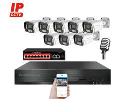 IP 8 kamerov set s externm PoE XM-806B-Ext. 4MPx, mikrofon, CZ menu - 13390 K