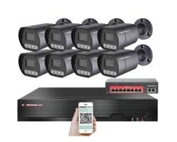 IP 8 kamerov set s externm PoE XM-810B-Ext. 4MPx, CZ menu - 13890 K