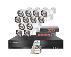 IP 12 kamerov set s externm PoE XM-1203B-Ext. 4MPx, CZ menu - 21190 K