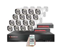 IP 16 kamerov set s externm PoE XM-1603B-Ext. 4MPx, CZ menu - 26590 K