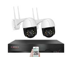 PoE IP 2 kamerov set XM-PTZ-239 2Mpx, CZ menu - 6190 K