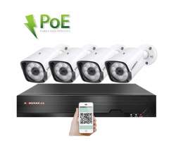 PoE IP 4 kamerov set XM-401B 4MPx, CZ menu - 7990 K