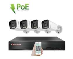 PoE IP 4 kamerov set XM-404C 5MPx, mikrofon, CZ menu - 9490 K