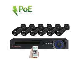 PoE IP 6 kamerový set XM-613A-Black, 3Mpx, CZ menu - 9999 Kč