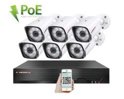 PoE IP 6 kamerov set XM-601B 4MPx, CZ menu - 11590 K