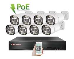 PoE IP 8 kamerový set XM-803A 3MPx, CZ menu - 11870 Kč