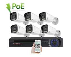 PoE IP 6 kamerový set XM-604C 5MPx s mikrofonem - 12590 Kč