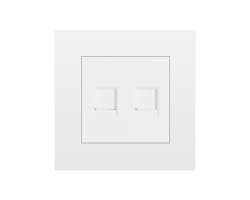 SRAN Zsuvka 2xRJ45 v rmeku, plast bl - 78 K