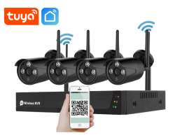 Bezdrtov 4 kamerov set WiFi TUYA WTU4-033A-Black, 2MPx, CZ menu - 4390 K