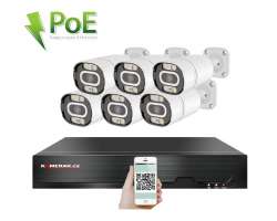 4K PoE IP 6 kamerov set XM-603D 8MPx, CZ menu - 15590 K