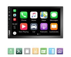 2DIN Autordio 7" Touch Screen, Q3161, Carplay, Android Auto, MP5, FM USB BT  - 1728 K