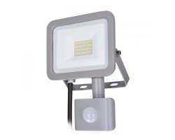 Solight LED reflektor Home se sensorem, 20W, 750lm, 4000K, IP44, šedý - 450 Kč
