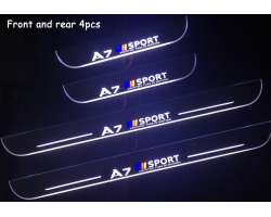 4x LED dynamické prahové lišty přední i zadní bílé Audi A7 - 2590 Kč