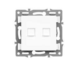 UNIC modul zsuvka MDZ2RJ45CAT6 Zsuvka 2xRJ45 cat6 pro rmeek 82mm - 129 K