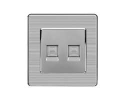 SRAN Zsuvka 2xRJ45 v rmeku nerez ocel - 98 K