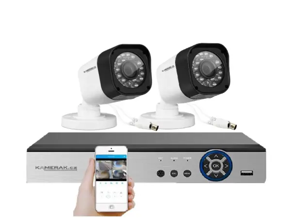 2 kamerovy set ahd wn2-50a 2mpx 1080p, h.265, cz menu