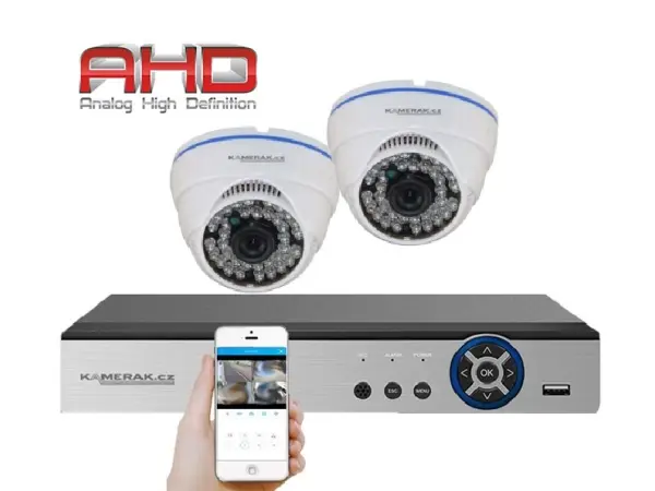 2 kamerovy set ahd wn2-51a 2mpx 1080p, h.265, cz menu