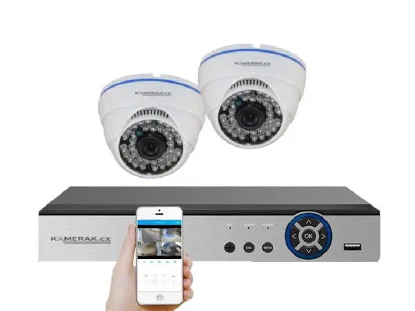 2 kamerovy set ahd wn2-51a 2mpx 1080p, h.265, cz menu
