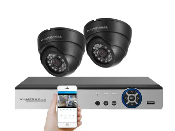 2 kamerovy ahd set wn2-52a 2mpx 1080p, h.265, cz menu