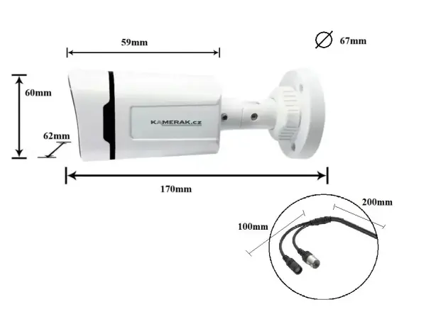 2 kamerovy ahd set wn2-59a 2mpx 1080p, h.265, cz menu