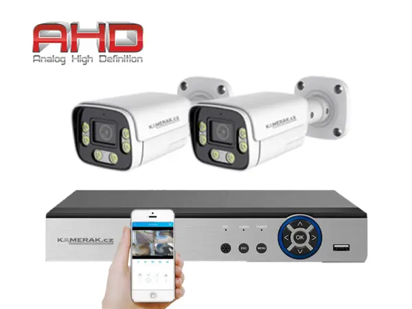 2 kamerovy ahd set he2-54e 5mpx 1920p, h.265, cz menu