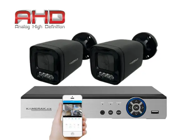 2 kamerovy ahd set he2-56e 5mpx 1920p, h.265, cz menu