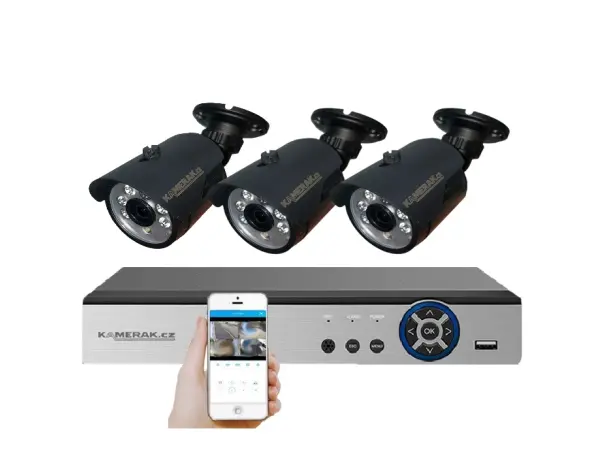 3 kamerovy ahd set wn3-58a 2mpx 1080p, h.265, cz menu