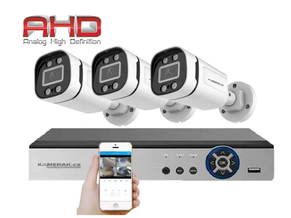 3 kamerovy ahd set wn3-59a 2mpx 1080p, h.265, cz menu