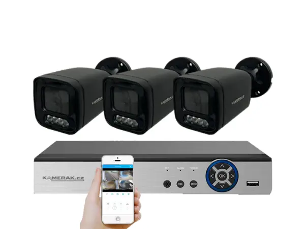 3 kamerovy ahd set he3-56e 5mpx 1920p, h.265, cz menu