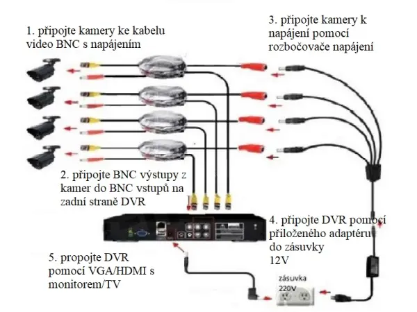 3 kamerovy ahd set wn3-60e 5mpx 1920p, h.265, cz menu