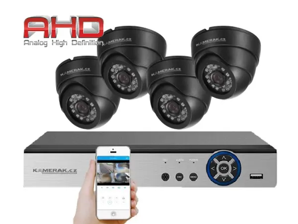 4 kamerovy ahd set he4-52a 2mpx 1080p, h.265, cz menu