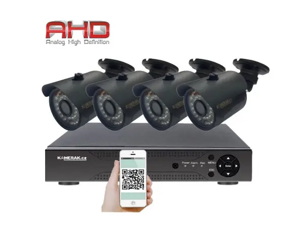4 kamerovy ahd set wn4-58a 2mpx 1080p, h.265, cz menu