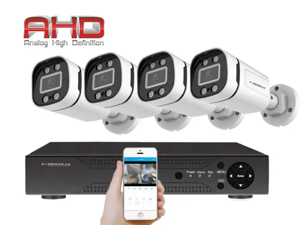 4 kamerovy ahd set wn4-59a 2mpx 1080p, h.265, cz menu