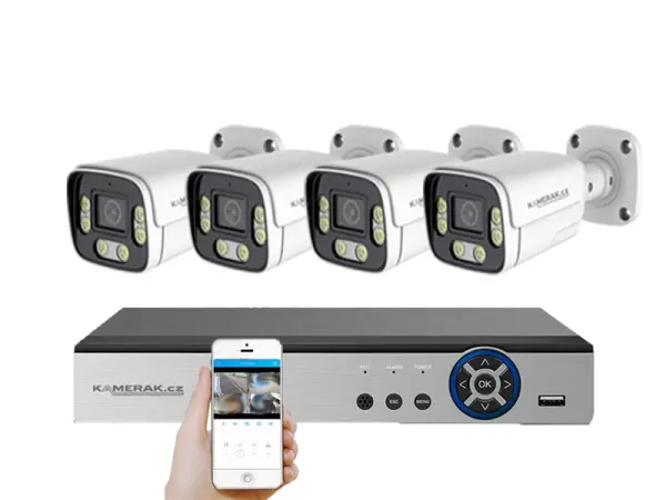 4 kamerovy ahd set he4-54e 5mpx 1920p, h.265, cz menu