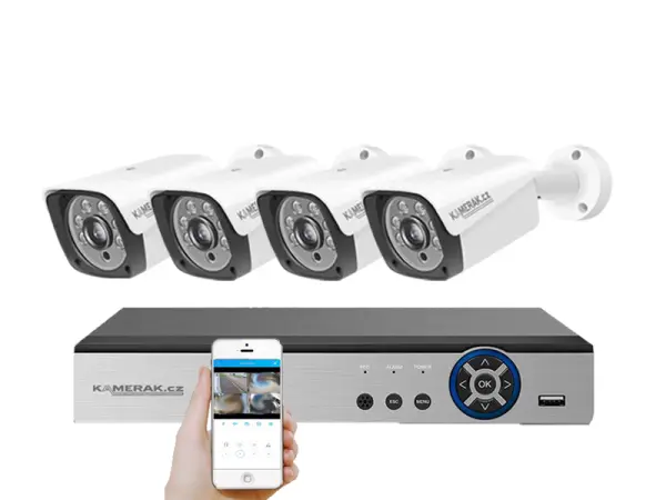 4 kamerovy ahd set he4-55e 5mpx 1920p, h.265, cz menu