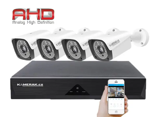 4 kamerovy ahd set wn4-60e 5mpx s mic., h.265, cz menu
