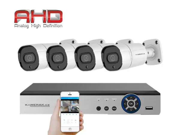 4 kamerovy ahd set he4-63e 5mpx 1920p, h.265, cz menu