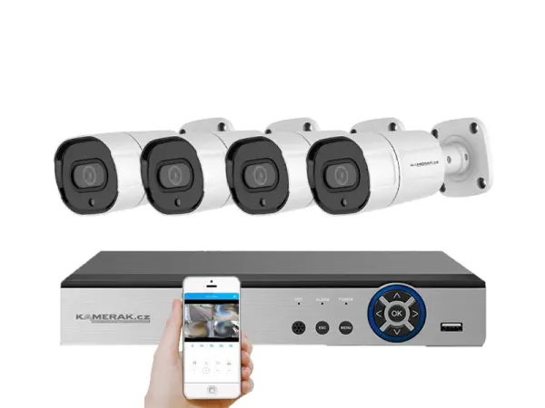4 kamerovy ahd set he4-63e 5mpx 1920p, h.265, cz menu