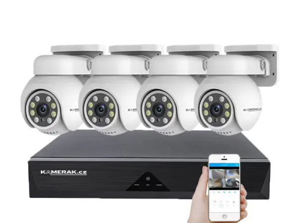 4 kamerovy ahd set ptz4-80e 5mpx 1920p, h.265, cz menu