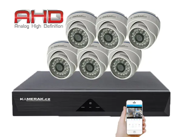 6 kamerovy ahd set wn6-51e 5mpx 1920p, h.265, cz menu