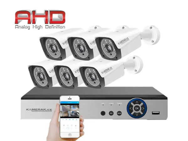 6 kamerovy ahd set he6-55e 5mpx 1920p, h.265, cz menu