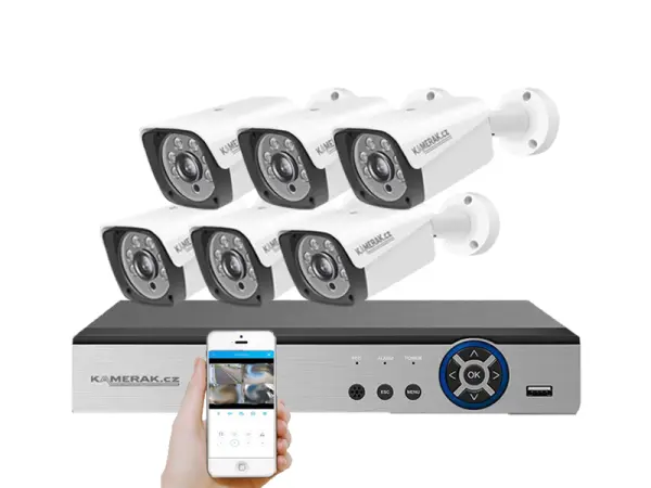 6 kamerovy ahd set he6-55e 5mpx 1920p, h.265, cz menu