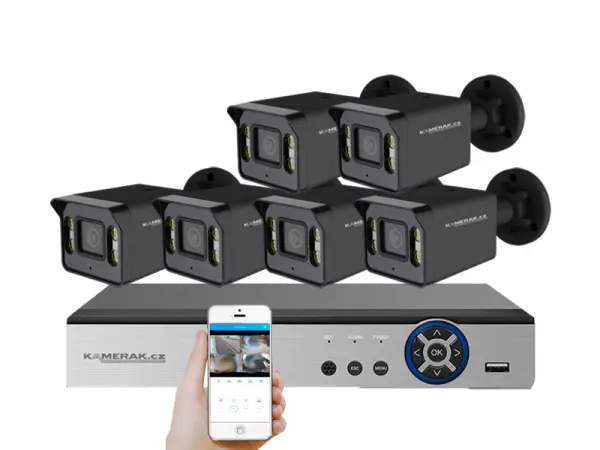 6 kamerovy ahd set he6-57e 5mpx 1920p, h.265, cz menu