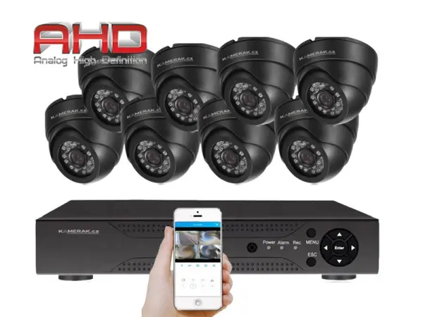 8 kamerovy ahd set wn8-52a 2mpx 1080p, h.265, cz menu