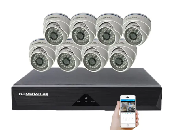 8 kamerovy ahd set wn8-51e 5mpx 1920p, h.265, cz menu